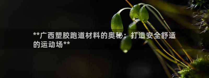 谈球吧官网在线入口手机版免费观看：**广西塑胶跑道材料的奥秘：打造安全舒适
的运动场**