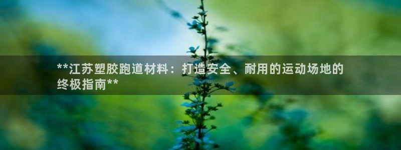 谈球吧体育app下载足球：**江苏塑胶跑道材料：打造安全、耐用的运动场地的
终极指南**