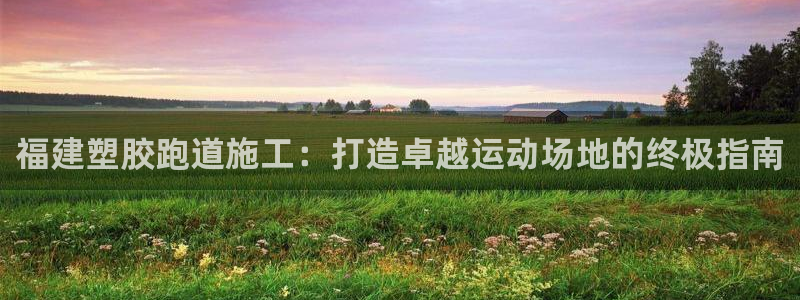 谈球吧app赛事分析在哪里看到：福建塑胶跑道施工：打造卓越运动场地的终极指南