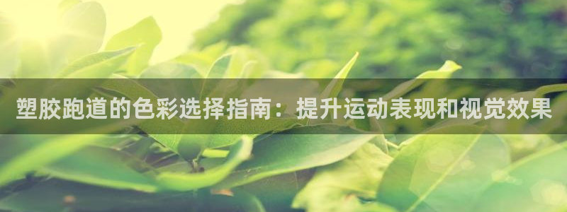 谈球吧算违法行为吗为什么：塑胶跑道的色彩选择指南：提升运动表现和视觉效果