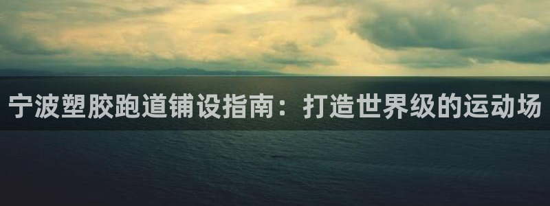 谈球吧app体育：宁波塑胶跑道铺设指南：打造世界级的运动场